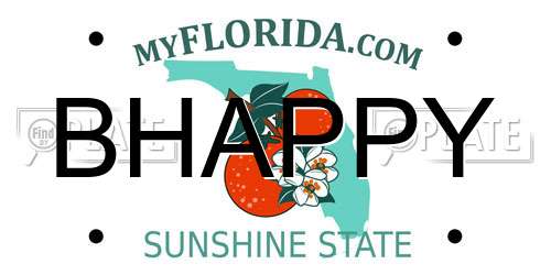 BHAPPY Florida License Plate