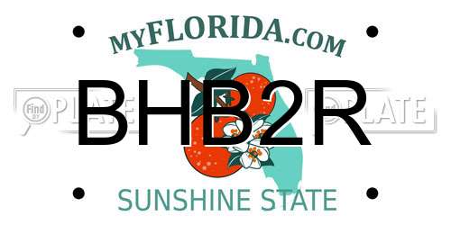 BHB2R Florida License Plate