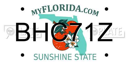 BHC71Z Florida License Plate