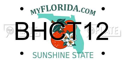 BHCT12 Florida License Plate