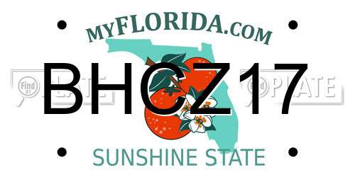 BHCZ17 Florida License Plate
