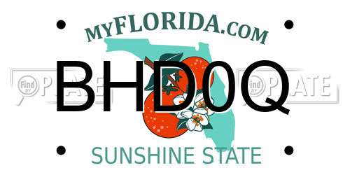 BHD0Q Florida License Plate