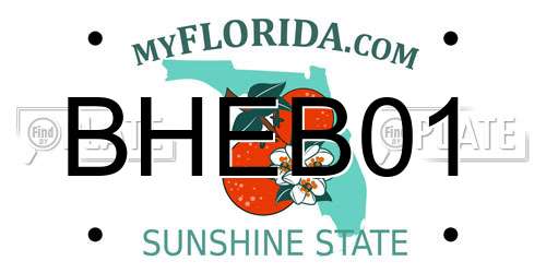 BHEB01 Florida License Plate