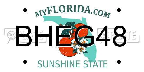 BHEG48 Florida License Plate