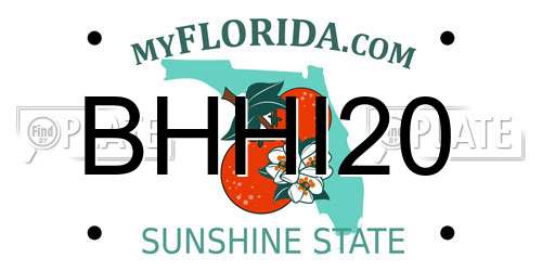 BHHI20 Florida License Plate