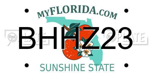 BHHZ23 Florida License Plate