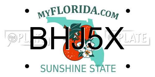 BHJ5X Florida License Plate