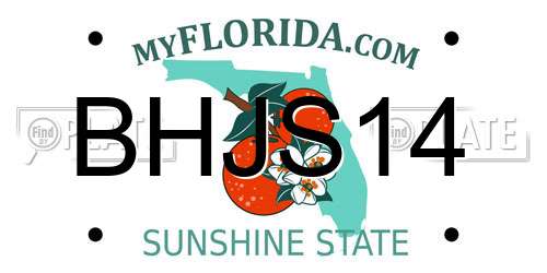 BHJS14 Florida License Plate