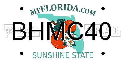 BHMC40 Florida License Plate