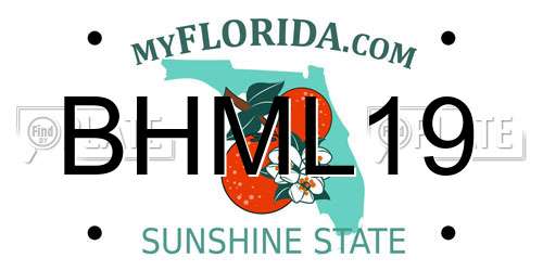 BHML19 Florida License Plate