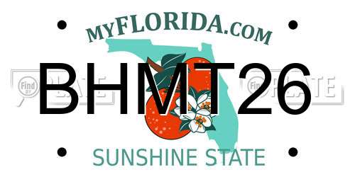 BHMT26 Florida License Plate