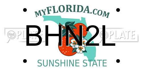 BHN2L Florida License Plate
