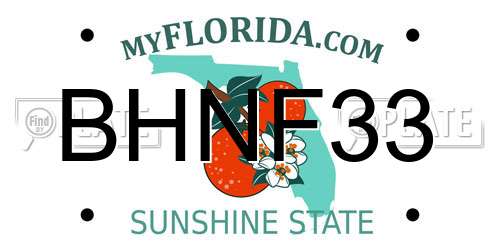 BHNF33 Florida License Plate