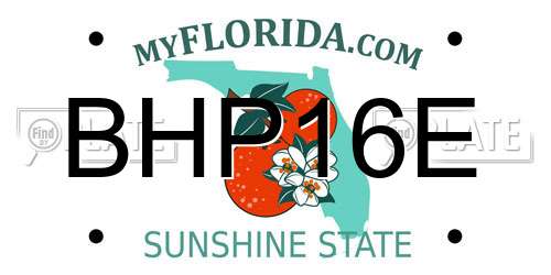 BHP16E Florida License Plate