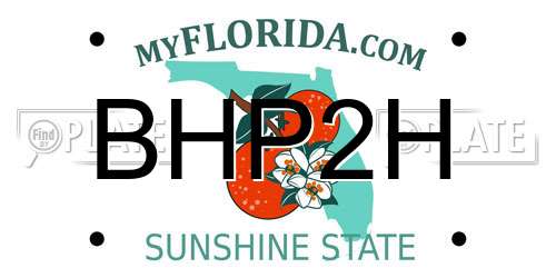 BHP2H Florida License Plate