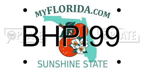 BHPI99 Florida License Plate