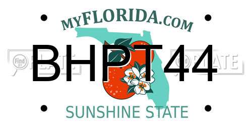 BHPT44 Florida License Plate
