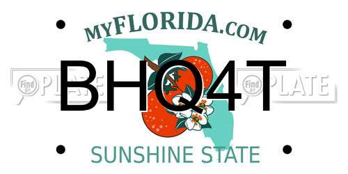 BHQ4T Florida License Plate