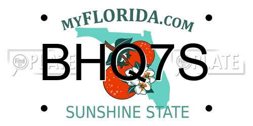 BHQ7S Florida License Plate