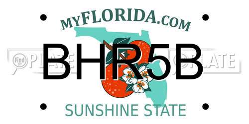 BHR5B Florida License Plate