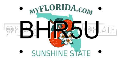 BHR5U Florida License Plate