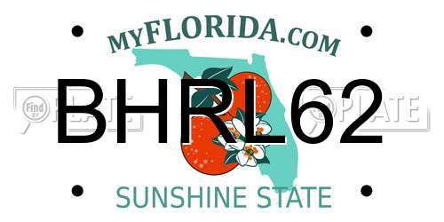 BHRL62 Florida License Plate