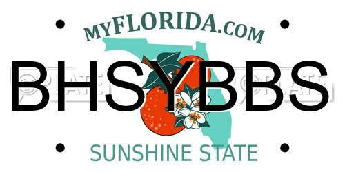 BHSYBBS Florida License Plate