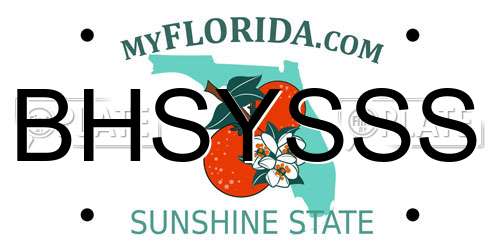BHSYSSS Florida License Plate