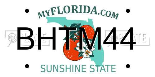 BHTM44 Florida License Plate