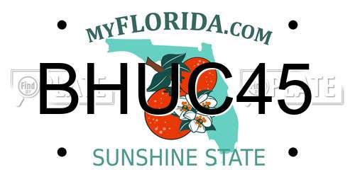 BHUC45 Florida License Plate