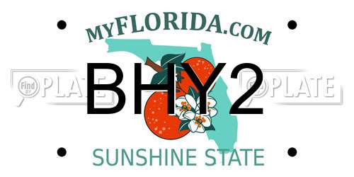 BHY2 Florida License Plate