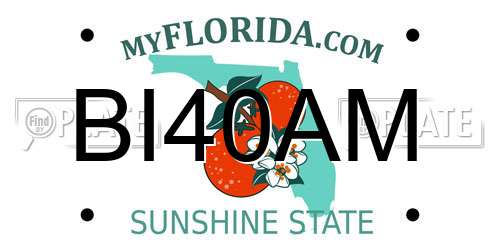 BI40AM Florida License Plate