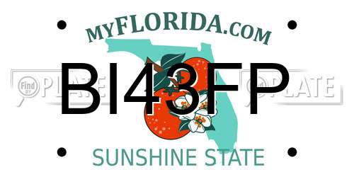 BI43FP Florida License Plate