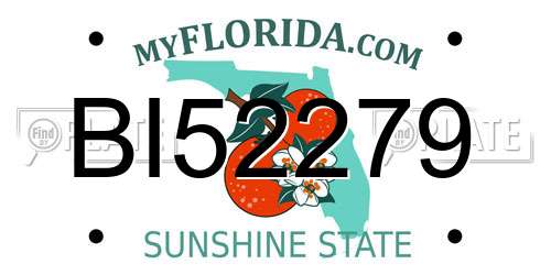 BI52279 Florida License Plate