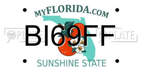BI69FF Florida License Plate