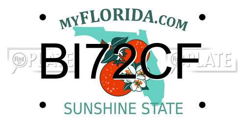 BI72CF Florida License Plate