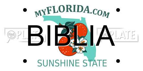 BIBLIA Florida License Plate