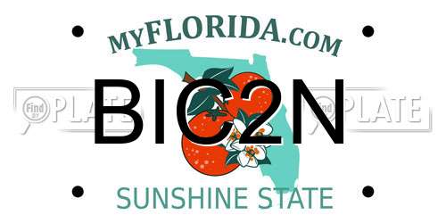 BIC2N Florida License Plate