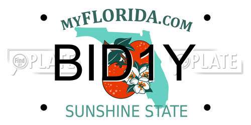 BID1Y Florida License Plate