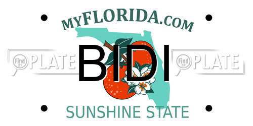 BIDI Florida License Plate