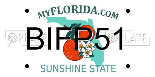 BIFP51 Florida License Plate