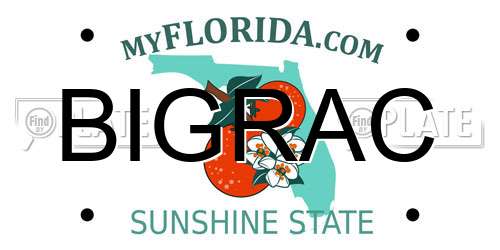 BIGRAC Florida License Plate