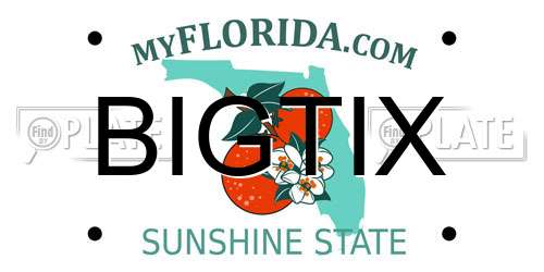 BIGTIX Florida License Plate