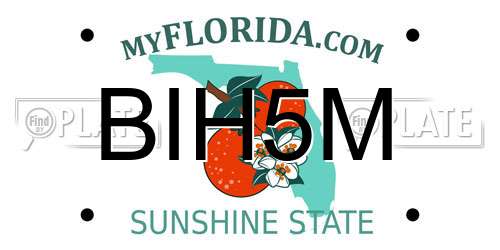 BIH5M Florida License Plate