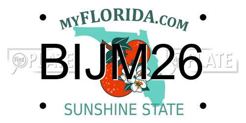 BIJM26 Florida License Plate