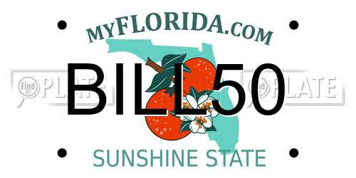 BILL50 Florida License Plate
