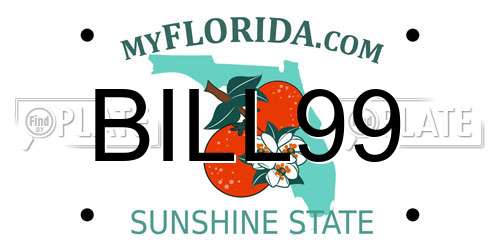 BILL99 Florida License Plate