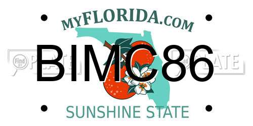 BIMC86 Florida License Plate
