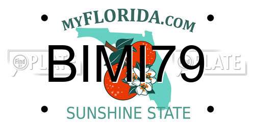 BIMI79 Florida License Plate