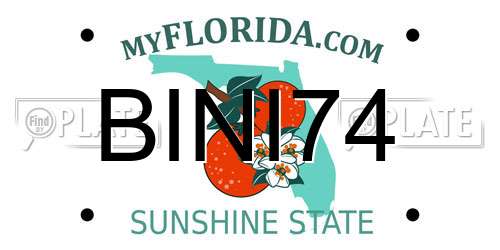 BINI74 Florida License Plate